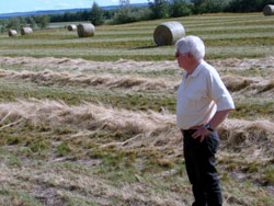 Gary Runka with forage crop